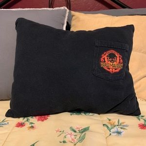 Vintage Harley Davidson tshirt pillow